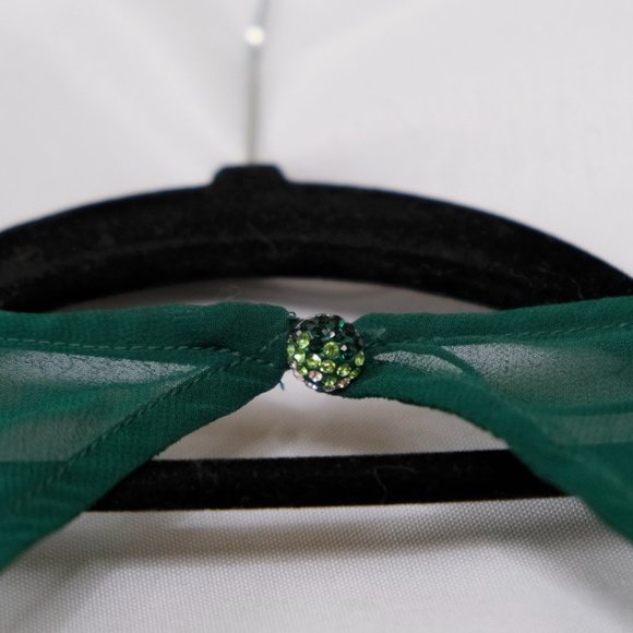 Ever-Pretty Women's Chiffon V Neck Cap Sleeve Backless Gown in Deep Green - Picture 9 of 16